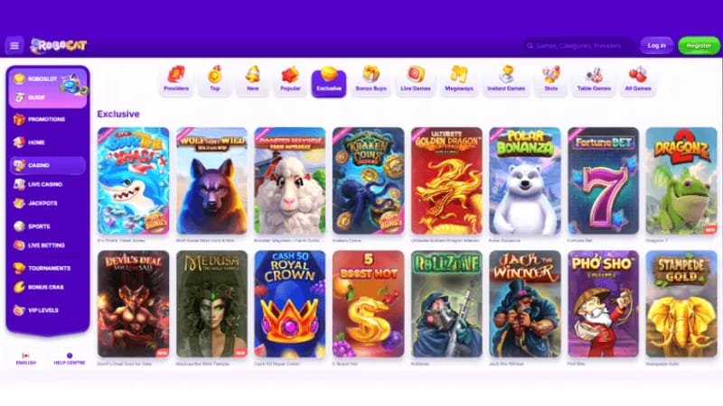 Robocat casino juegos